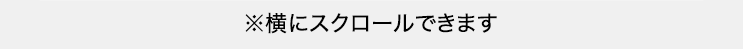 ※横にスクロールできます