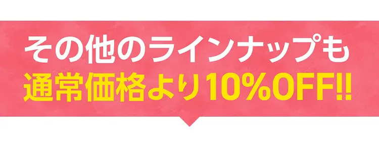 その他のラインナップも
通常価格より10%OFF!!